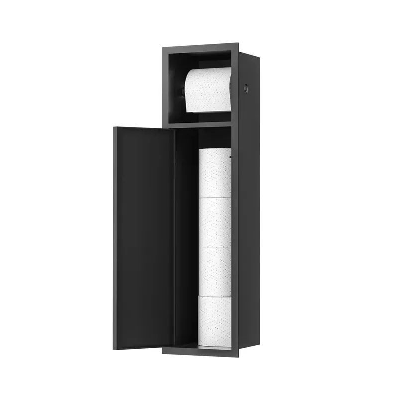 Wholesale Modern 304 Stainless Steel Toilet Paper Holder Anti-Rust and with Storage for Bathroom Use