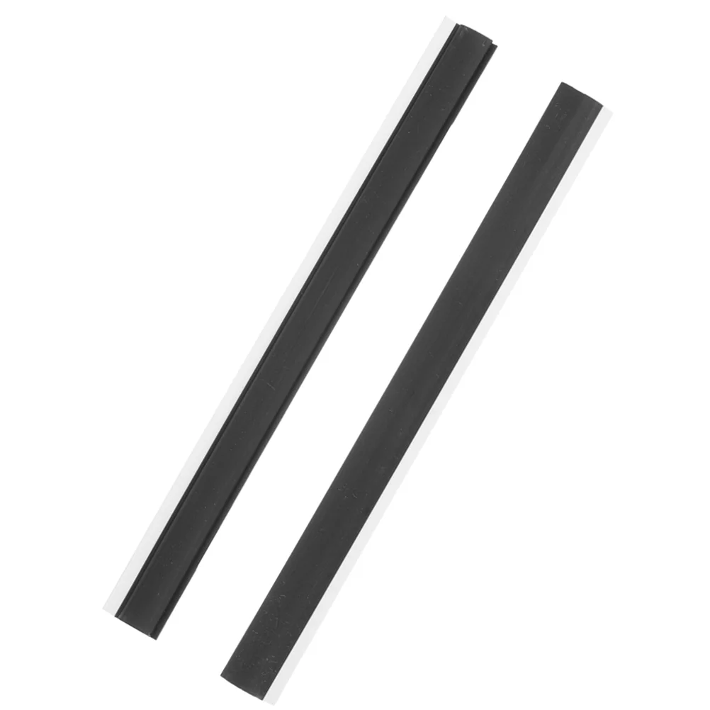 

2 Pcs Dustpan Rubber Strips Parts Replacement for Edge Accessories Plastic Sidebar