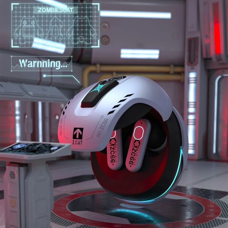 Zombie Cat B5 TWS سماعة لاسلكية تعمل بالبلوتوث سماعات ANC نشط إلغاء الضوضاء الرياضة سماعة الموسيقى ألعاب العصرية الهيب هوب سماعة