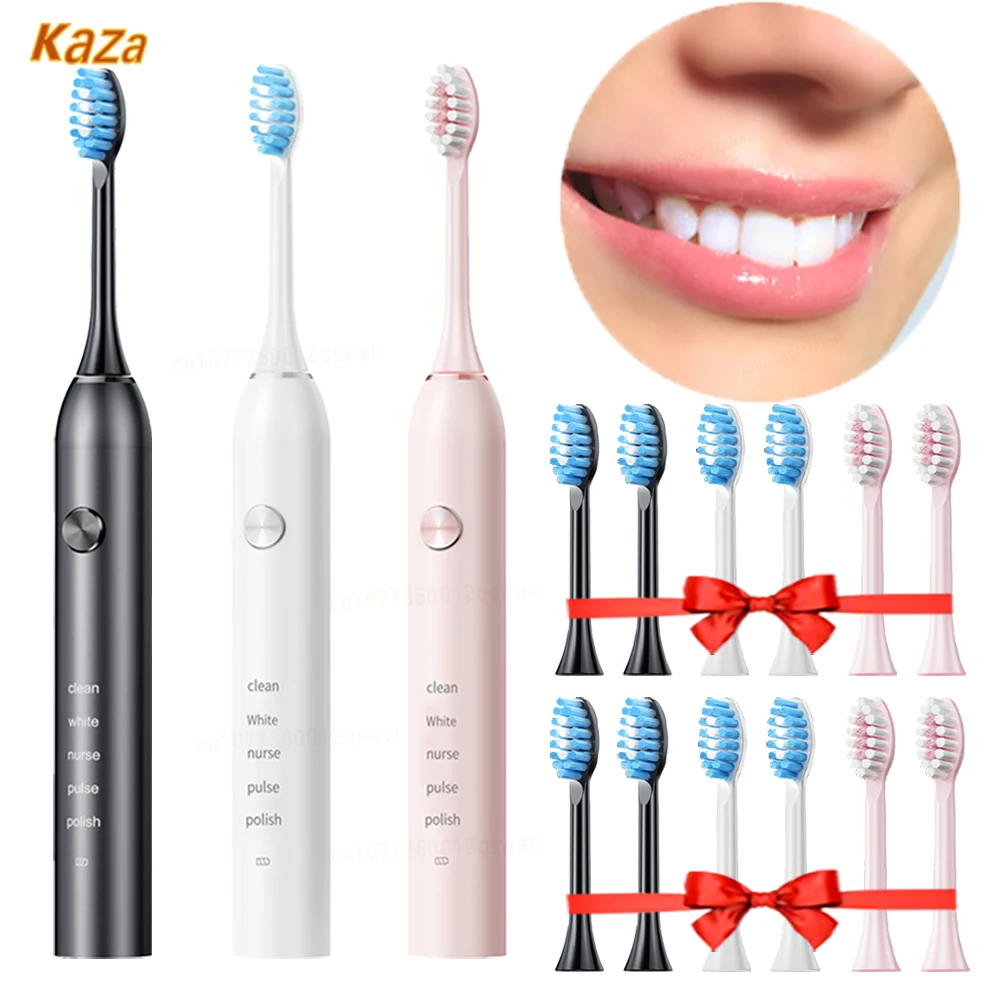 

Sonic Electric Toothbrush for Adults USB Rechargeable Sonic Toothbrush with 8 Brush Heads Smart Timer Electronic Tooth Brushes