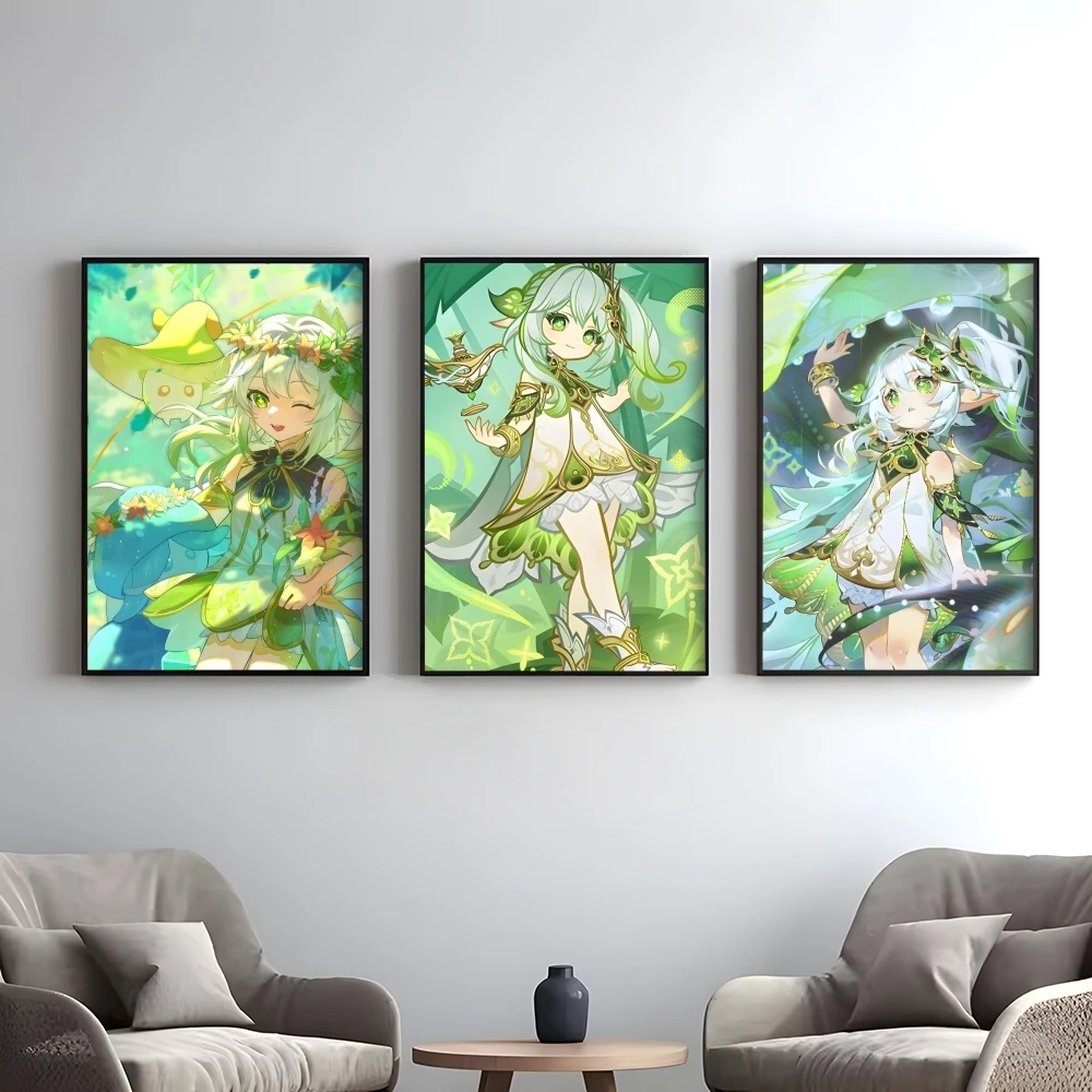 G-Genshin Impact Nahida Video Game Poster Elegant And Affordable Wall Art Stickers For Dormitory Living Room And Bedroom Spaces