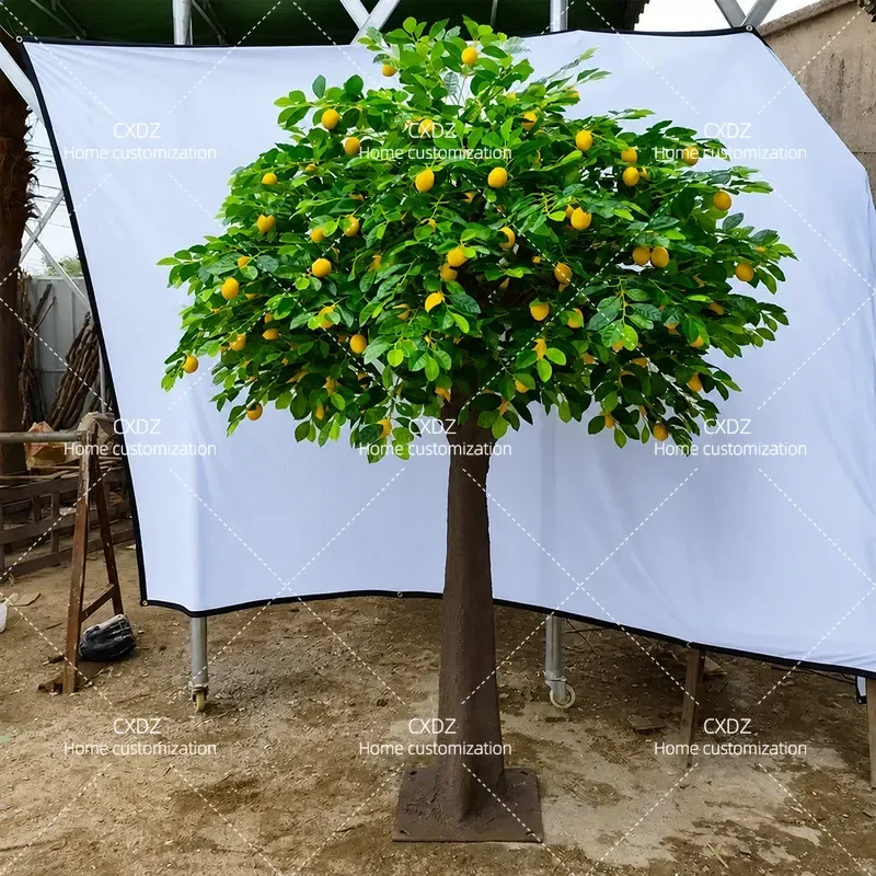 Simulation lemon tree landscape simulation tree large floor fake tree home soft decoration window ornament photography props