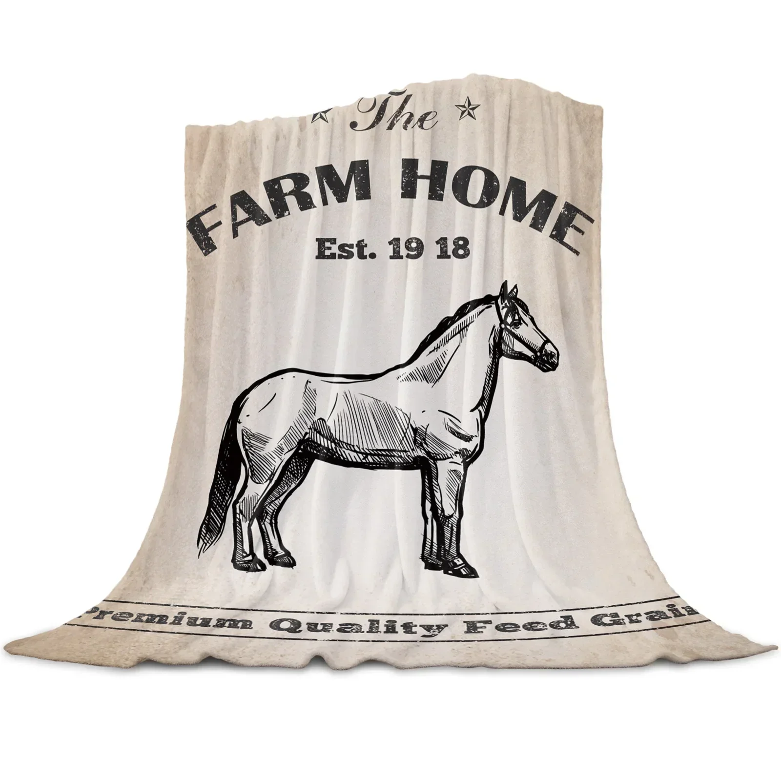 2026 Farm Locomotive Soft Warm Flannel Blankets Sofa Bed Throw Blankets Coral Fleece Nap Wrap Travel Blankets Queen King Twin Si