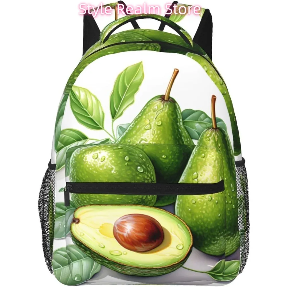 

Cute Avocado Print Lightweight Laptop Backpack Lightweight Multipurpose Travel Casual Daypack Unisex College Backapcks for Men W