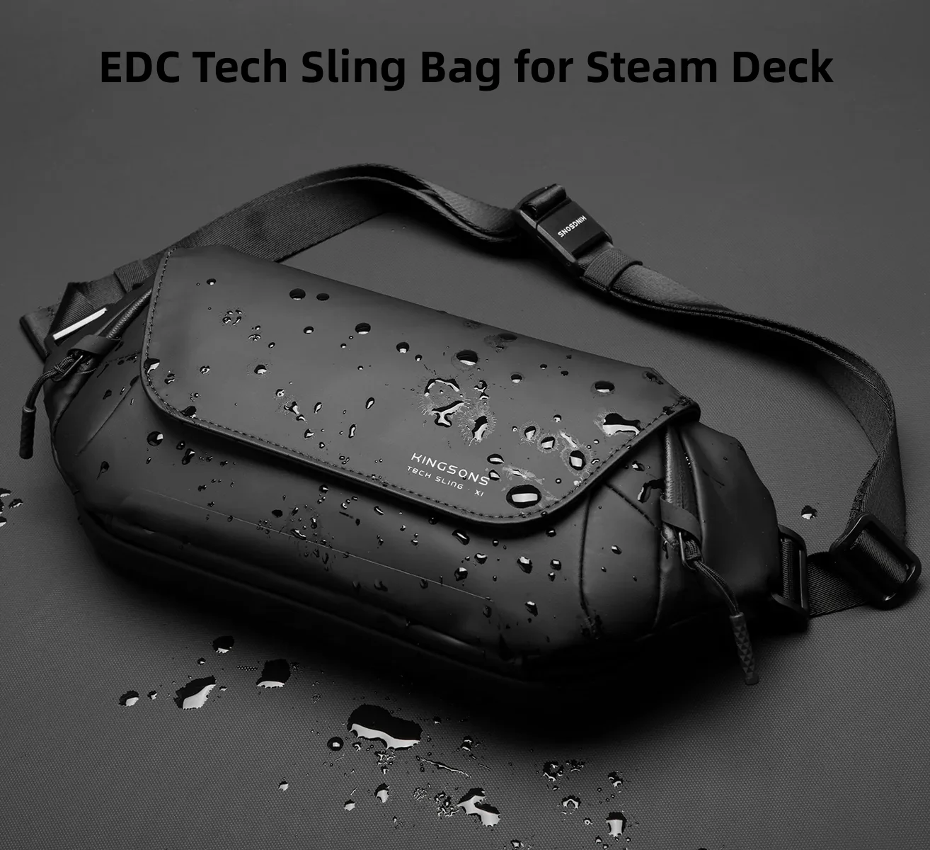 Travel Hiking Pack Sling Bag for Steam Deck, Protective Chest Shoulder Backpack Waterproof Compact Crossbody Bag for Steam Deck