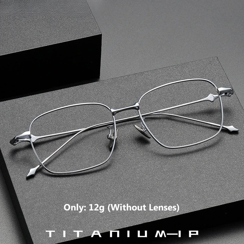 OLLYMURS موضة سبائك التيتانيوم الرجال والنساء نظارات ريترو الاتجاه تصميم مربع النظارات الطبية البصرية إطارات AD-702