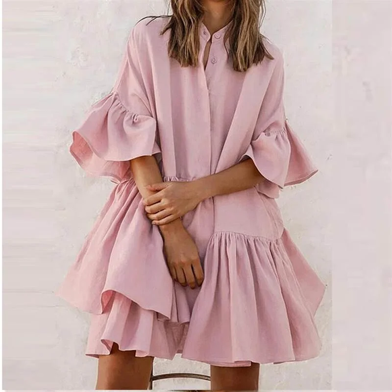 Gonna longuette in chiffon Faion casual da donna estiva rotonda Ne A-Line Princ Dr Street Sle Five Sve Color