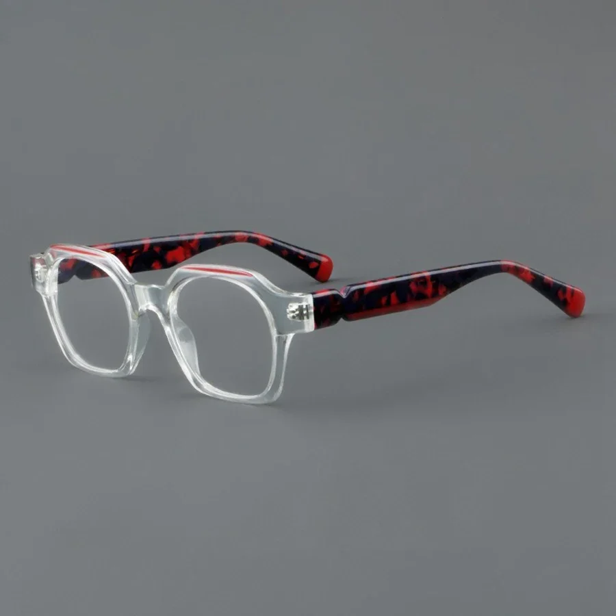 

Women's Spectacle Frame Anti-Blue Light Style Glasses Clear Lens Brand Designer Female Acetate Frame Vintage Eyeglasses