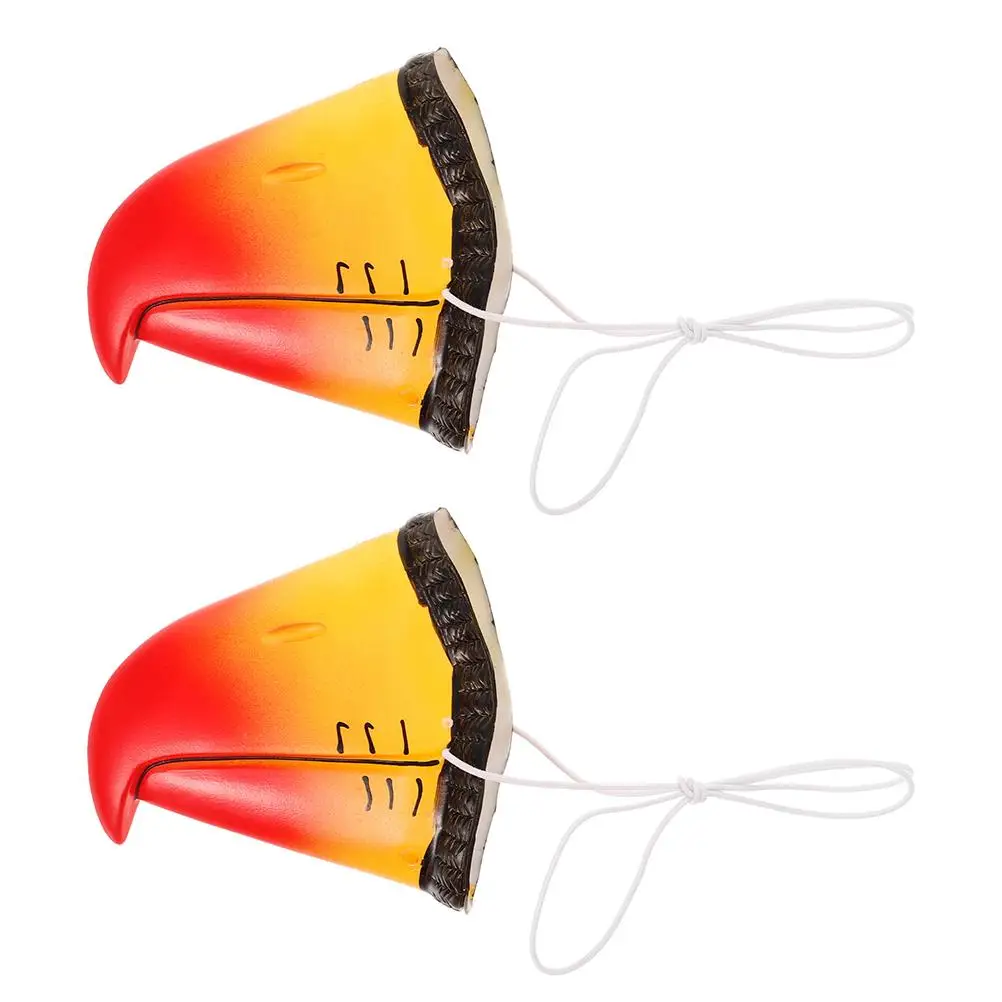 2 Pcs Make up Parrot Nose Prop Child Halloween Animal Vinyl Capybara Toy Figurine