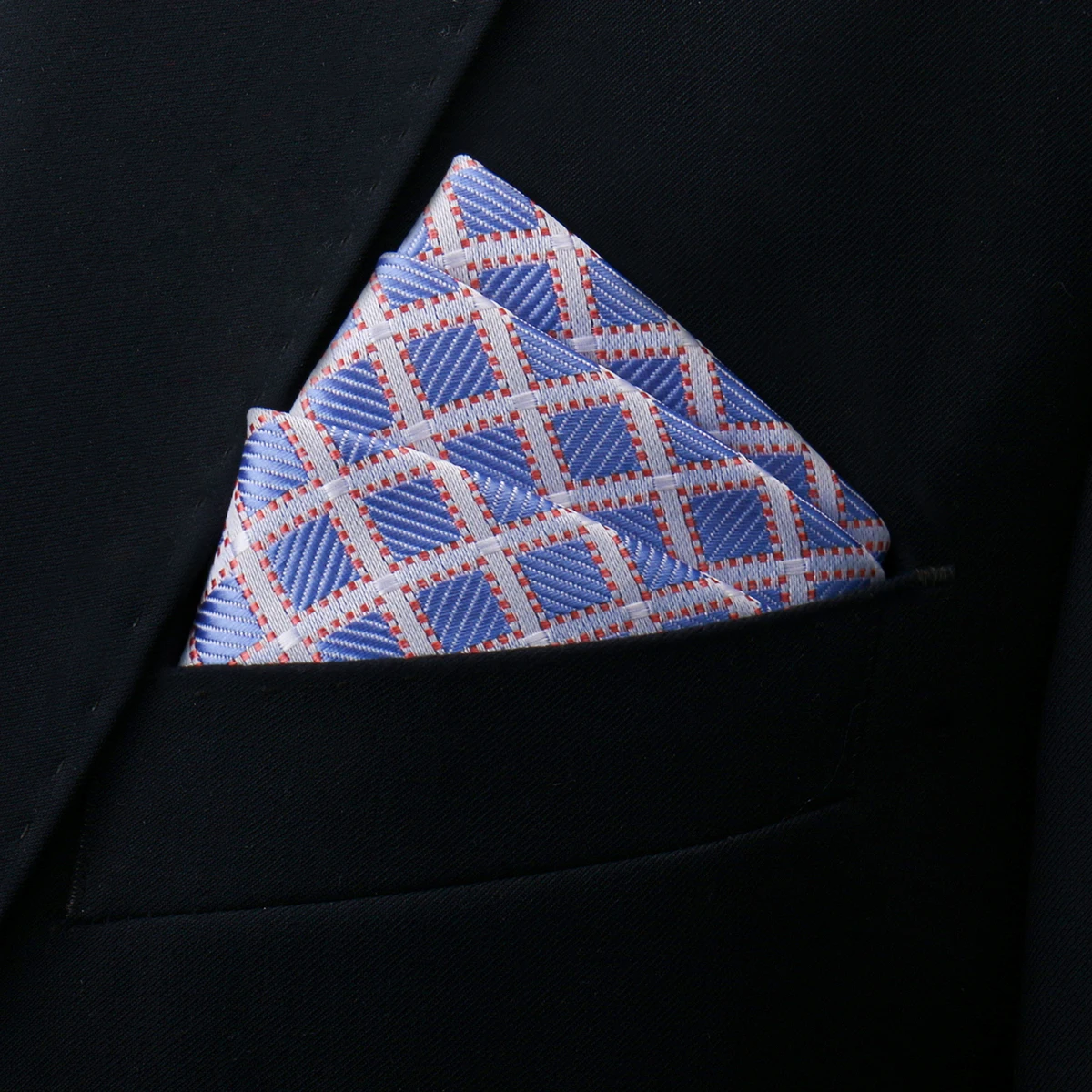 Brand Kerchief Man Dark Blue Striped April Fool's Day Fit Formal Party Pocket Square Handkerchiefs Suit Accessories Men Necktie