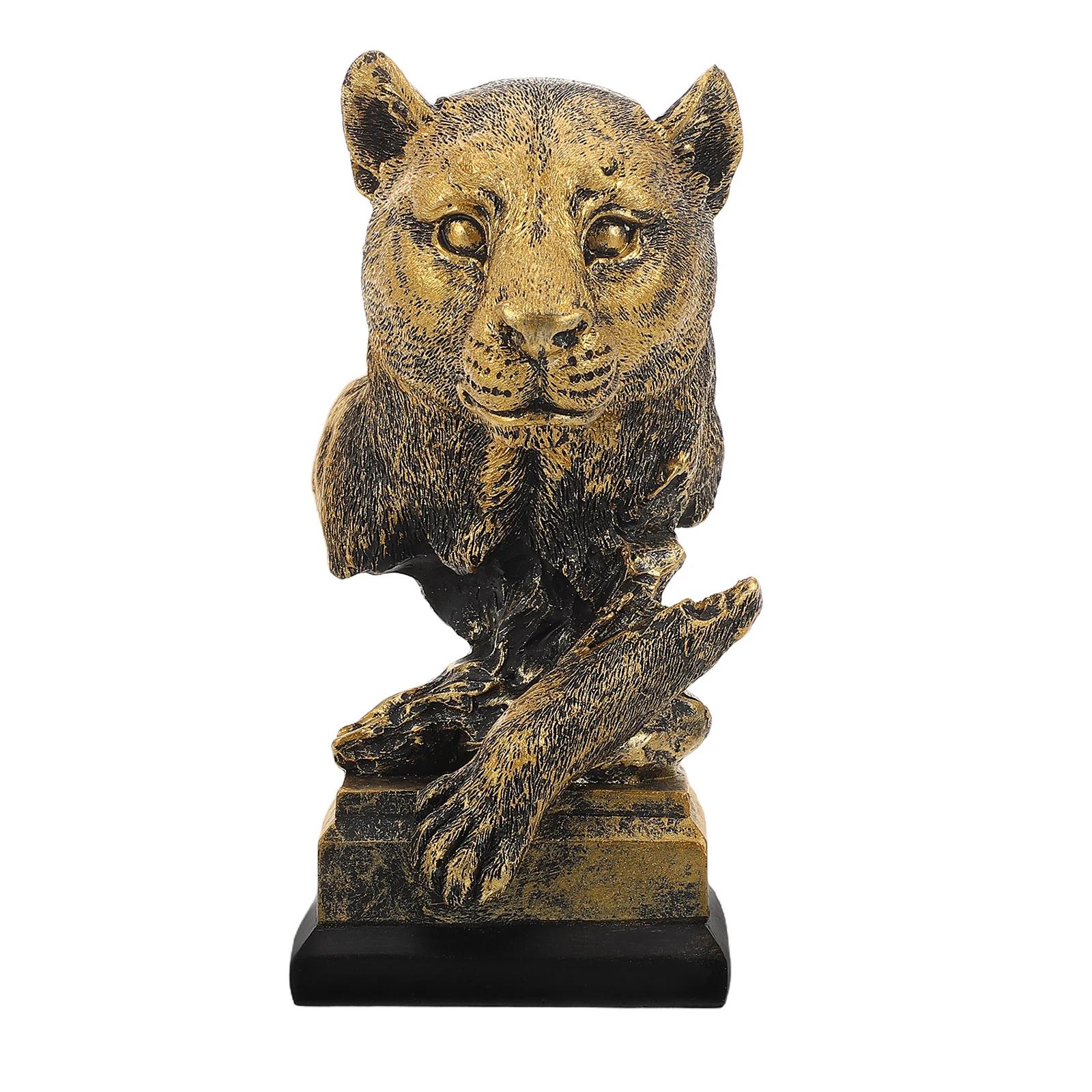 

Animal Sculpture Bookshelf Leopard Decor Ornaments Statue Desktop Home Decorative Accessories Items Resin Office