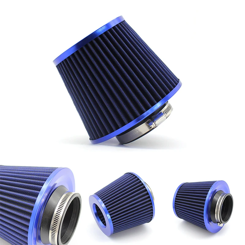 76MM 3 Inch Car Air Filters Induction Kit Sport Power Mesh Cone Universal Racing Car Accessorie Cold Air Intake Filter High Flow