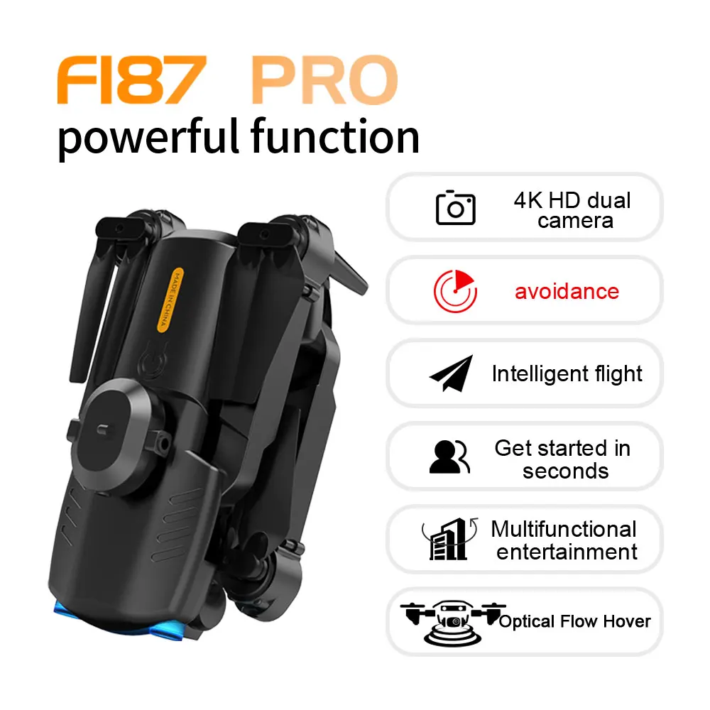 New F187 Pro Drone 4K HD Dual Camera Fixed Height Obstacle Avoidance 2.4Ghz Wifi Fpv Foldable Quadcopter RC Dron Toys Gifts