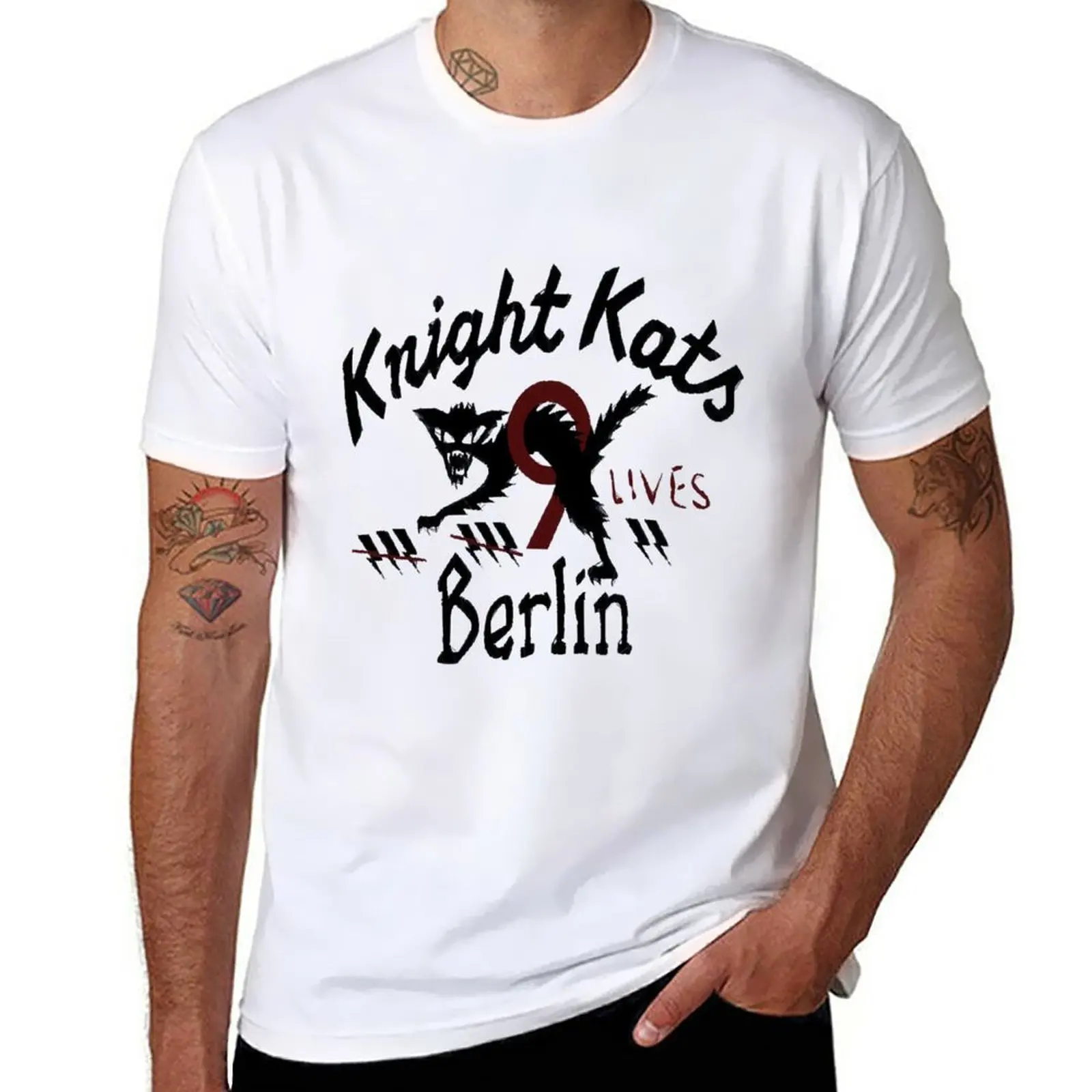 

New Knight Kats Berlin T-Shirt heavyweight t shirts Blouse vintage t shirt T-shirt men