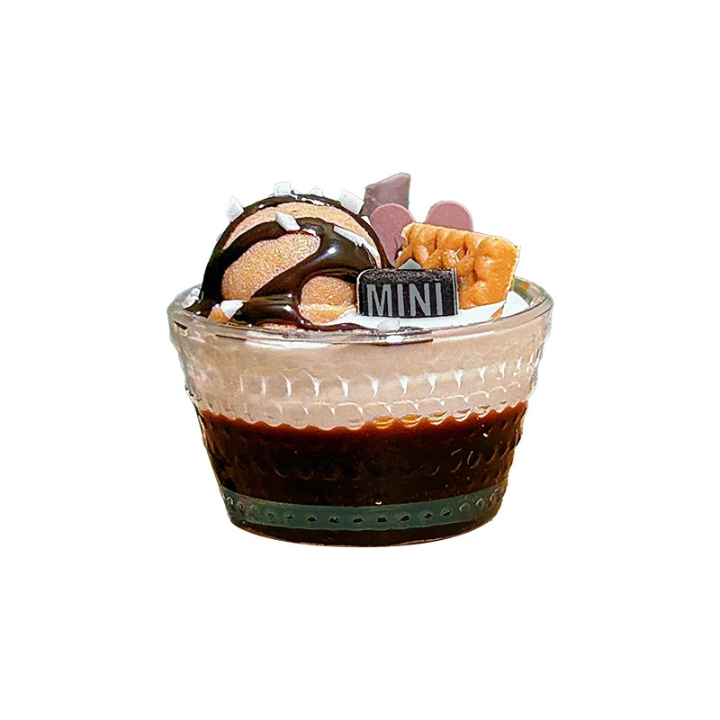 

1Pc 1:12 Dollhouse Miniature Ice Cream Dessert Kitchen Food Toy for Children's Gift Dollhouse Decoration Accessories