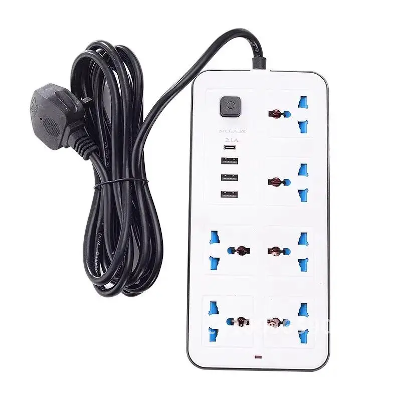 Power Multi Tap Universal Plug EU UK US Outlet Power Strip 1.8m C USB Extension with AC Port Electrical Cord Type Socket Charge