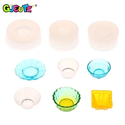 Mini Mold 1:12 Dollhouse Miniature Bowl Dish Plate Tableware DIY Drop UV Glue Silicone Mold Doll House Home Decor(Only Mold)