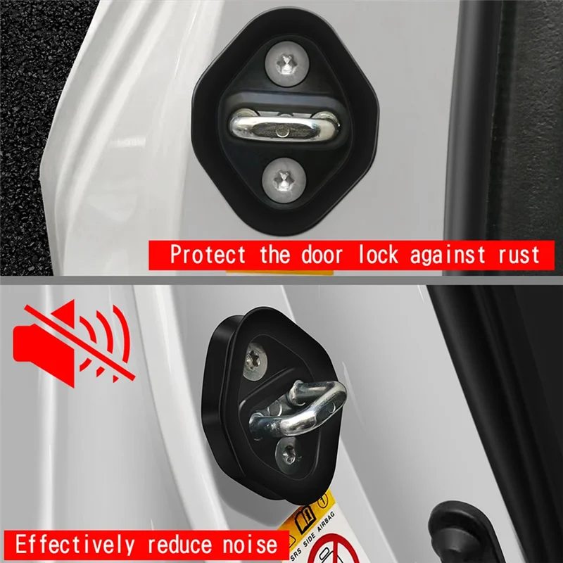 1 Sets Car Silicone Reduce Noise Door Lock Protector Latches Stopper Covers for Honda Accord Civic CRV HRV Odyssey