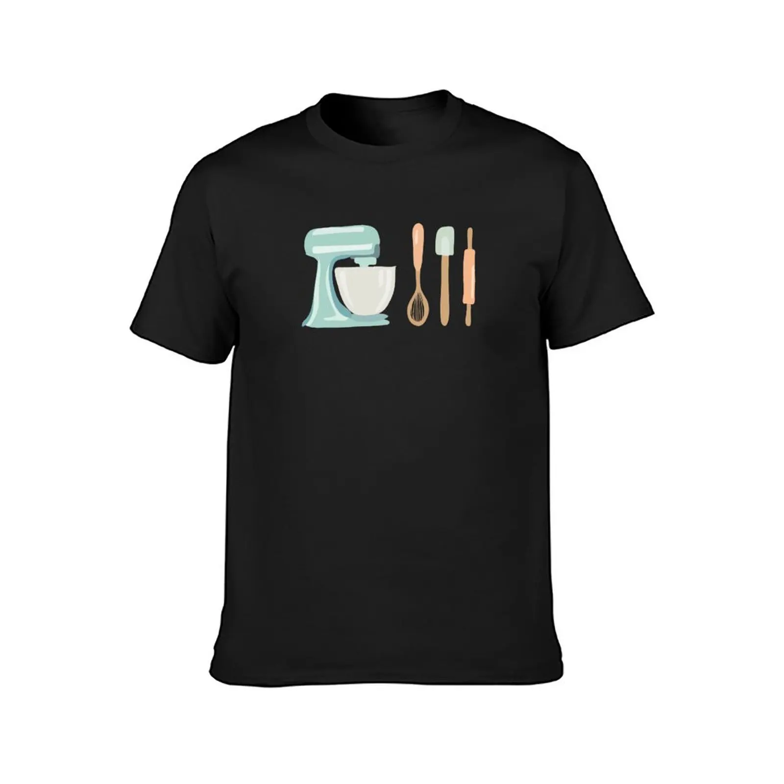 Hobby Illustrations: Pastel Baking Utensils T-Shirt shirts graphic tees quick-drying t shirts for men pack