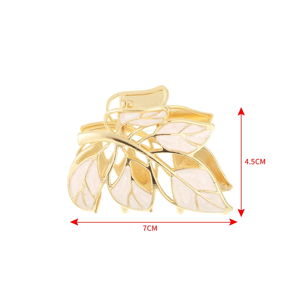 2022 New Leaves Shaped Metal Hair Claw Clip Hair Accessories For Women Girls Crab Claw Hair Pins Hair Clips For Thick Thin Hair