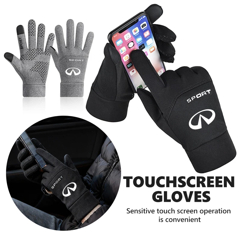 

Windproof Waterproof Touch Screen Winter Gloves Thermal Anti Slip Accessories For Infiniti FX45 FX50 G25 G35 G37 JX35 Q50L M25