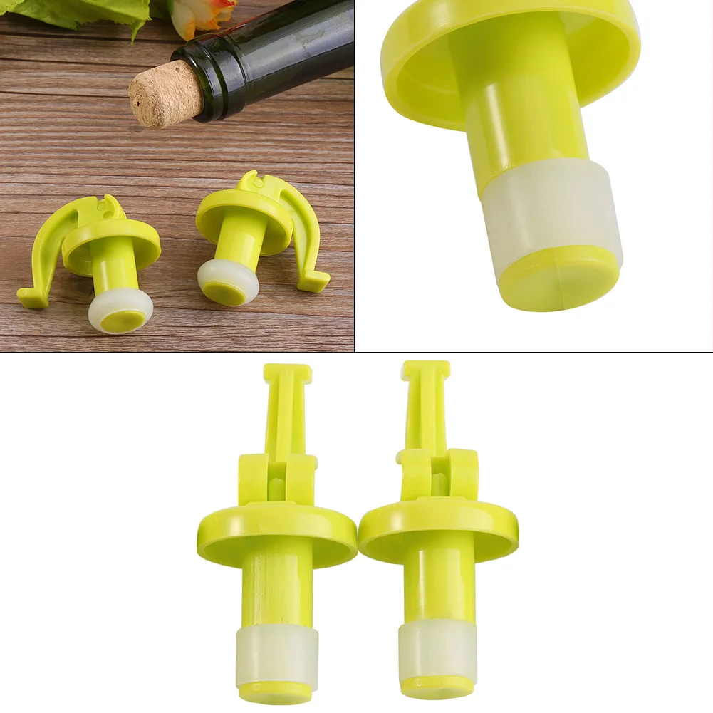 set Silicone Wine Beer Cover Air tight Sealed Bottle  Stopper Beverage Easy Open Plug Bottle Stoppers Bottle Stopper
