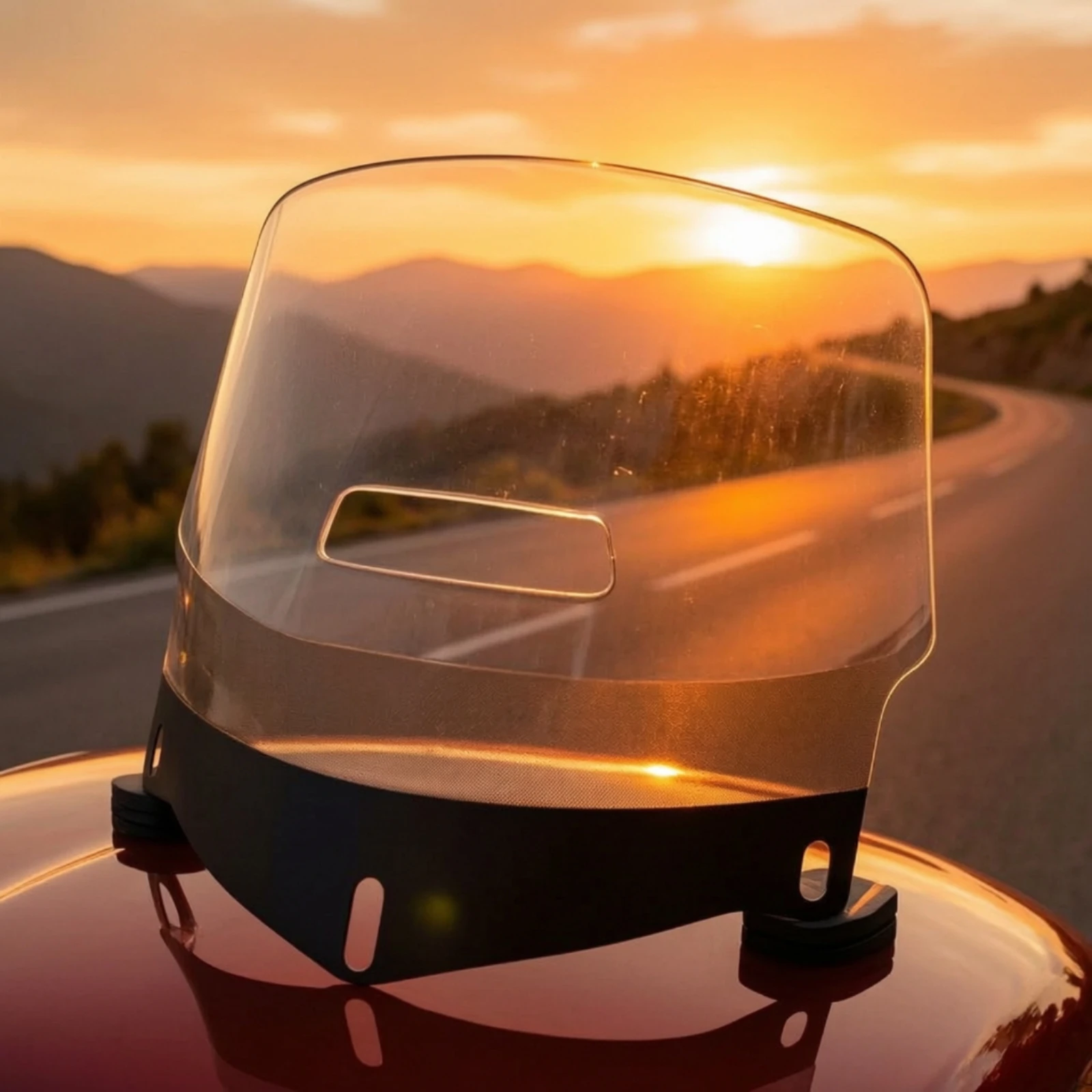 Motorcycle Windshield with Air Vent Increased Air Circulation Motorcycle Windscreen with Air Vent Aftermarket Long-Lasting