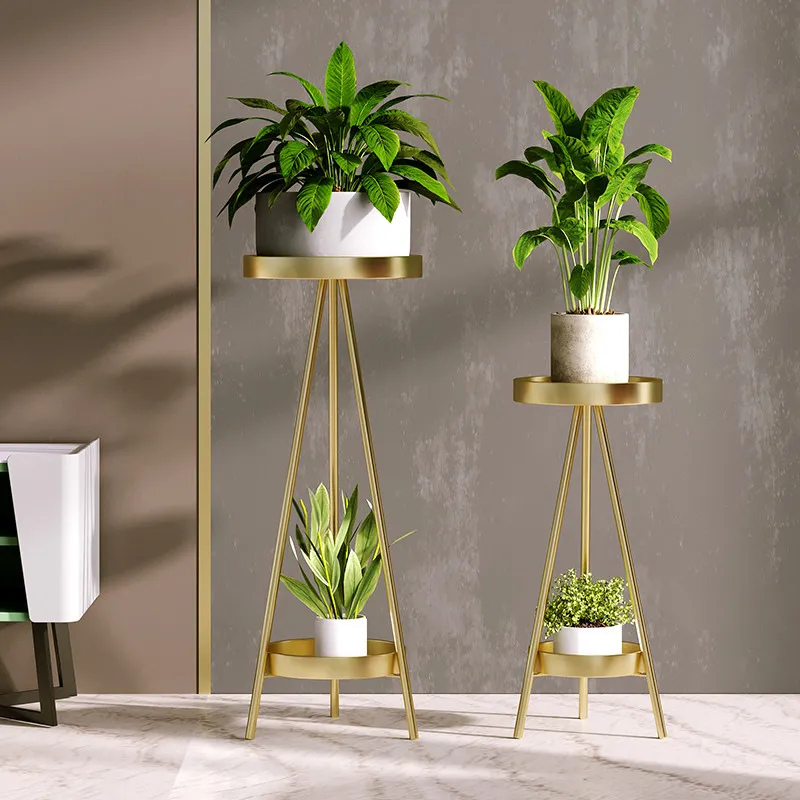 Small Flower Corner Shelf Round Plant Decor Display Stands Terrace Metal Giardino Arredamento Esterno Balcony Furniture