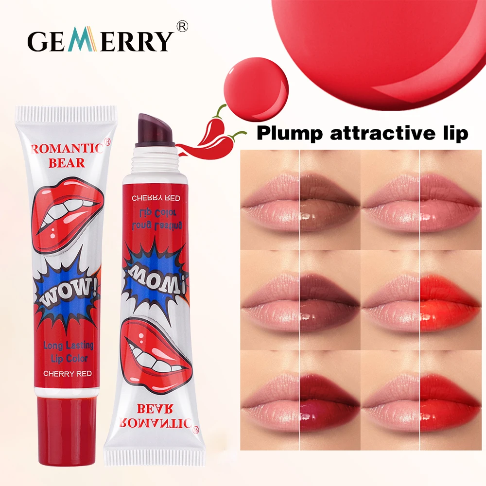 1pc Sexy Red Liquid Lipstick Longlasting Lip Gloss Mask Base Waterproof Moisturizer Makeup Peel Off Lipgloss Cosmetics 6 Colors