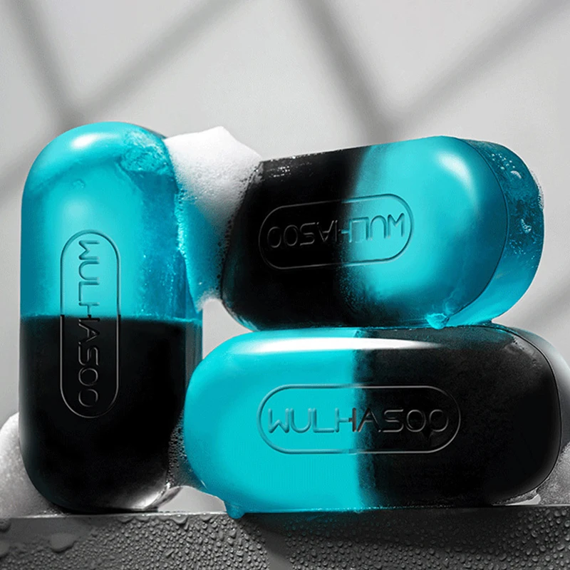 Jabón hecho a mano de Colonia de dos colores Lathering ligeramente fragante elimina el exceso de aceite que deja la piel naturalmente limpia y refrescada