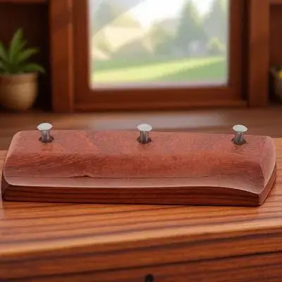 1Set Cutter Wooden Handle Replacement Kitchen Supply Part Non-Slip Hand Grip Chef Cutter Handle Impact Resistant Sturdy