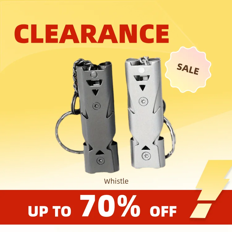 

Clearance_1 шт., свисток из нержавеющей стали, двойная трубка, спасательный аварийный брелок SOS, брелок со свистком для выживания, походов на открытом воздухе Campi