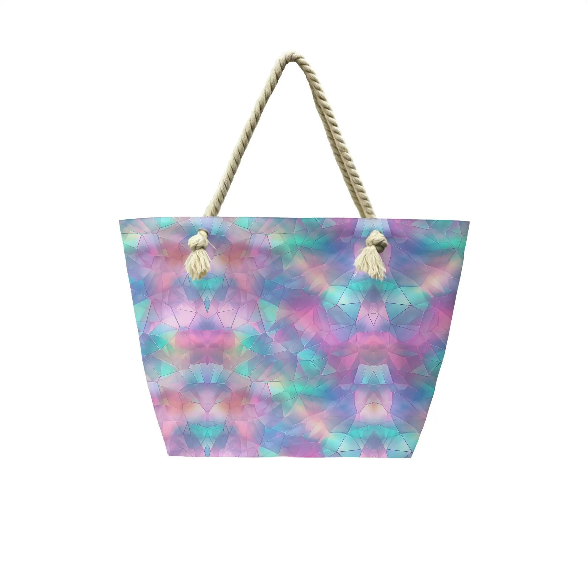 Fashion Printed Tie Dye Tote Shopping Bags Recycling Canvas Shopper Shoulder  Handbag
