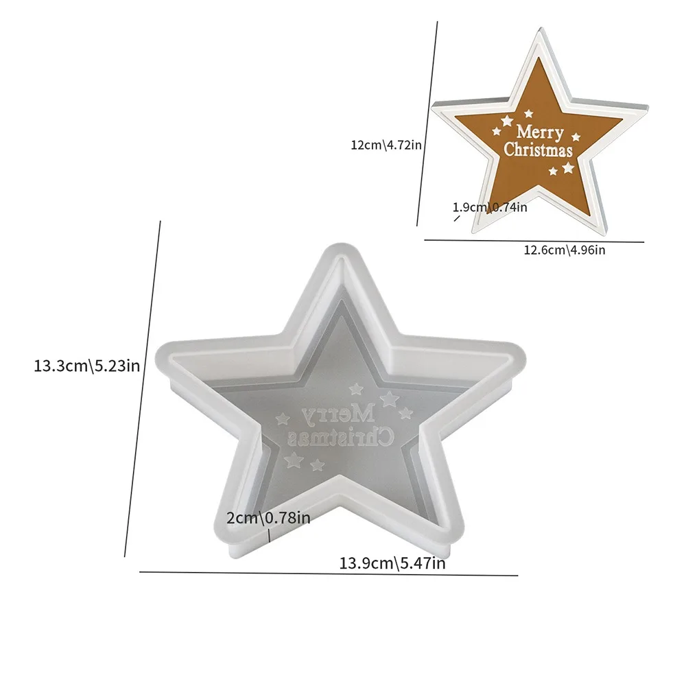 

Handmade Christmas Series Resin Candle Mold Elk Snowflake UV Epoxy Candle Making Kit Silicone DIY Crafts Ornament Mould
