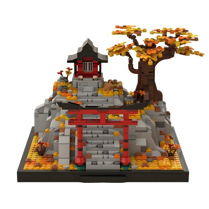 

Конструктор MOC 942 детали: Архитектурная модель Горного Шинто-храма, Осенний святилище, Декоративная диорама, Настольное украшение для взрослых, Забавная игрушка