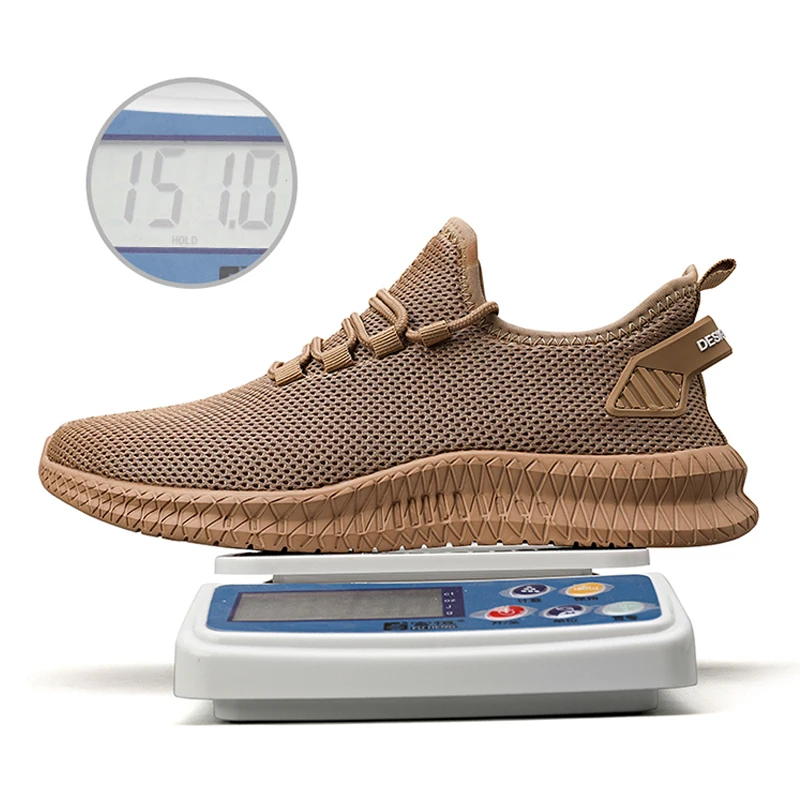 39-48 Breathable Men's Running Shoes Lightweight Men Casual Shoes Flexible Male Vulcanized Shoes Platform Anti-slip Sneakers