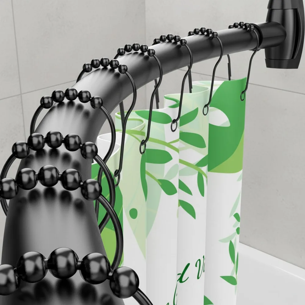 

Curved Shower Curtain Rod 40-72 Inches Adjustable, Aluminum Rustproof Bathroom Shower Rod for Extra Space