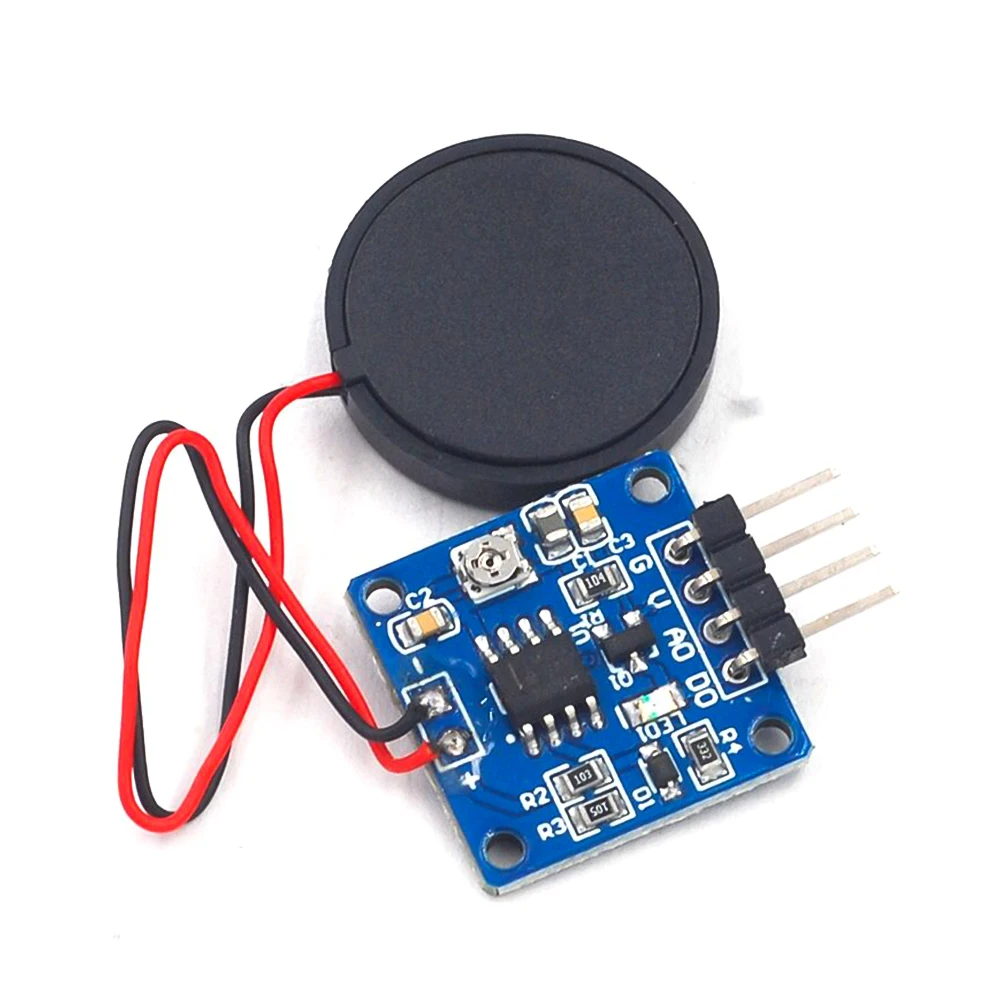 Vibration Switch Sensor Module Piezoelectric Vibration Tapping Sensor Module Vibration Switch Module 5.0V DC AD/DO