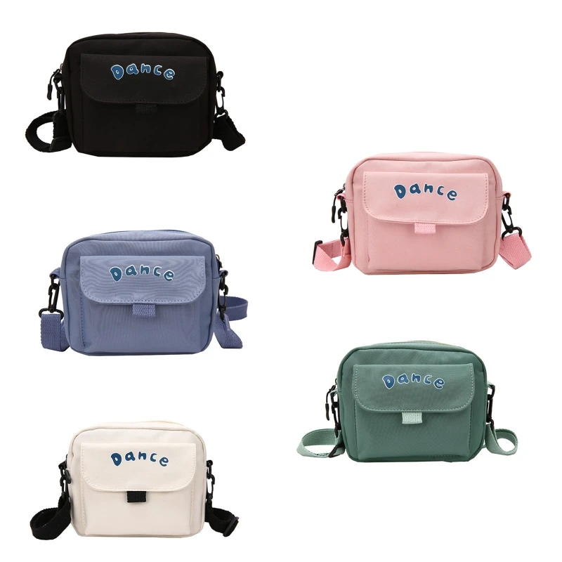 여자 Crossbody 작은 어깨 가방 조절 가능한 스트랩과 경량 나일론 메신저 가방 간단한 편지 장식