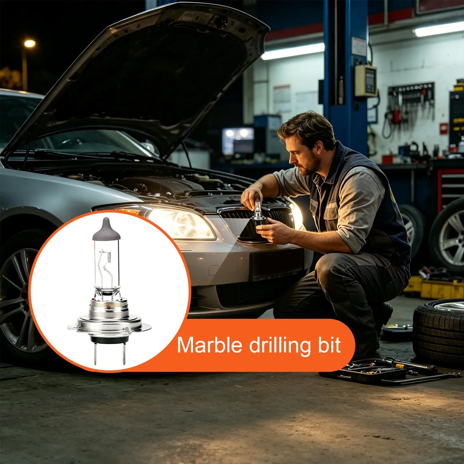 Head Light Bulb Universal Weatherproof Anti-Shock Head Lamps Night Driving Warning Light For Roadtrip Commute Travel Highway