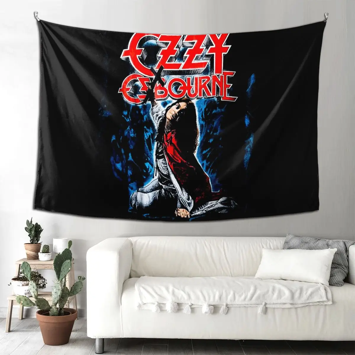 

Ozzy Osbourne Merch Prince Of Darkness Tapestry Art Wall Hanging Aesthetic Home Decor Tapestries for Living Room Bedroom Dorm