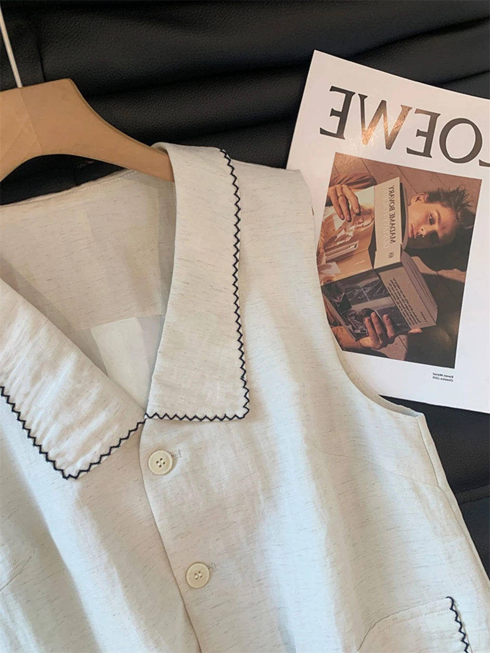 

Faionable Collar Button-Up Svel Open Cardiganson Andoffs for Muminv Designed Summer Casual Versatile Slimming Top