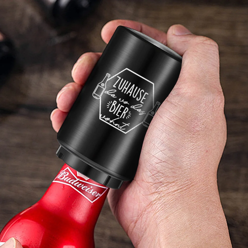 Automatic Beer Bottle Opener,Magnet Beer Opener,Stainless Steel Push Down Opener Wine Beer Soda Cap Opener Kitchen Accessories