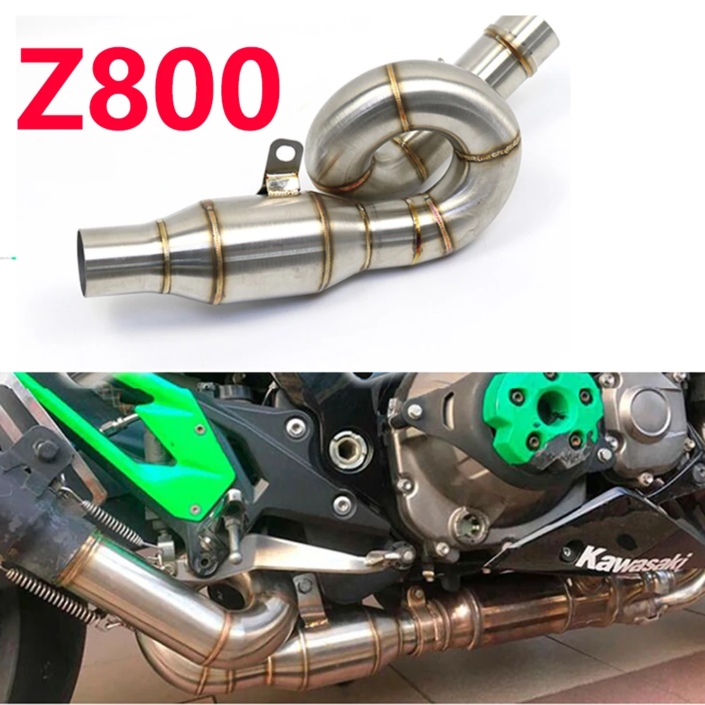 Tubo de escape deslizable para motocicleta, tubo intermedio de motocross, tubo de conexión, tubo azul para KAWASAKI Z800 Z 800