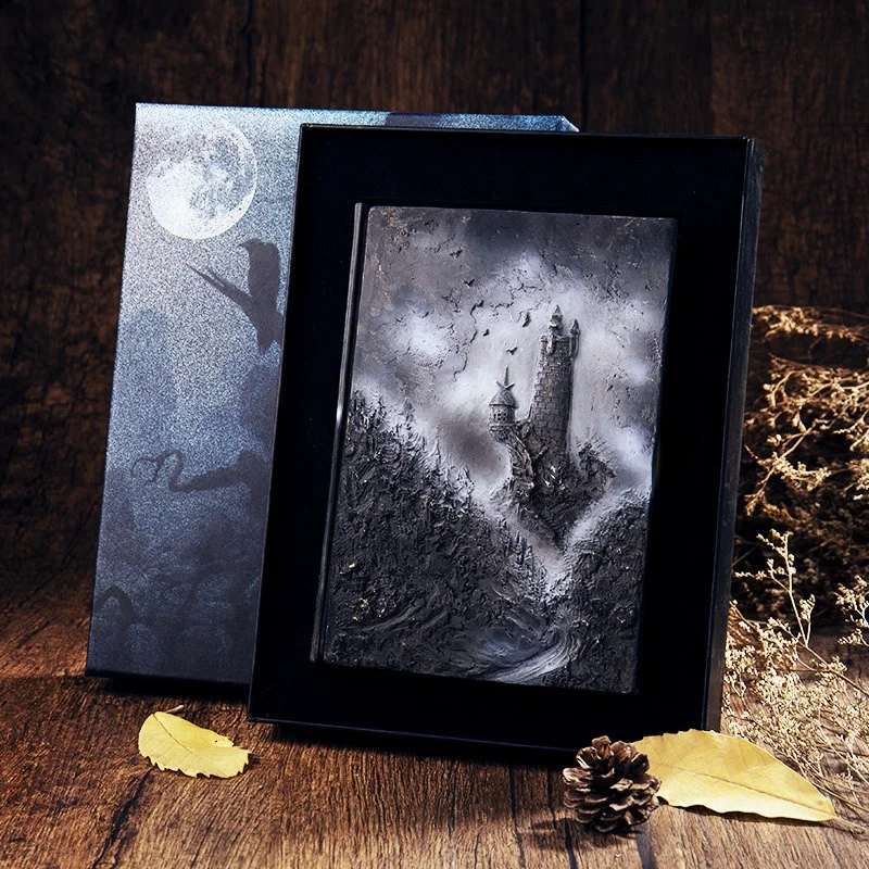 

Cthulhu Embossed A5 Vintage 3D Relief Magic With Feather Pen Ink Set Gothic Retro Diary Gift For Writers And Collectors