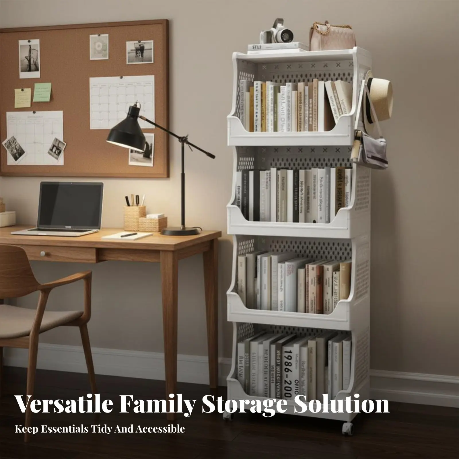 

Мобильная многоярусная тележка для книг на колесиках, напольная, простой дизайн, универсальное применение для детей, студентов, спальни, узких помещений