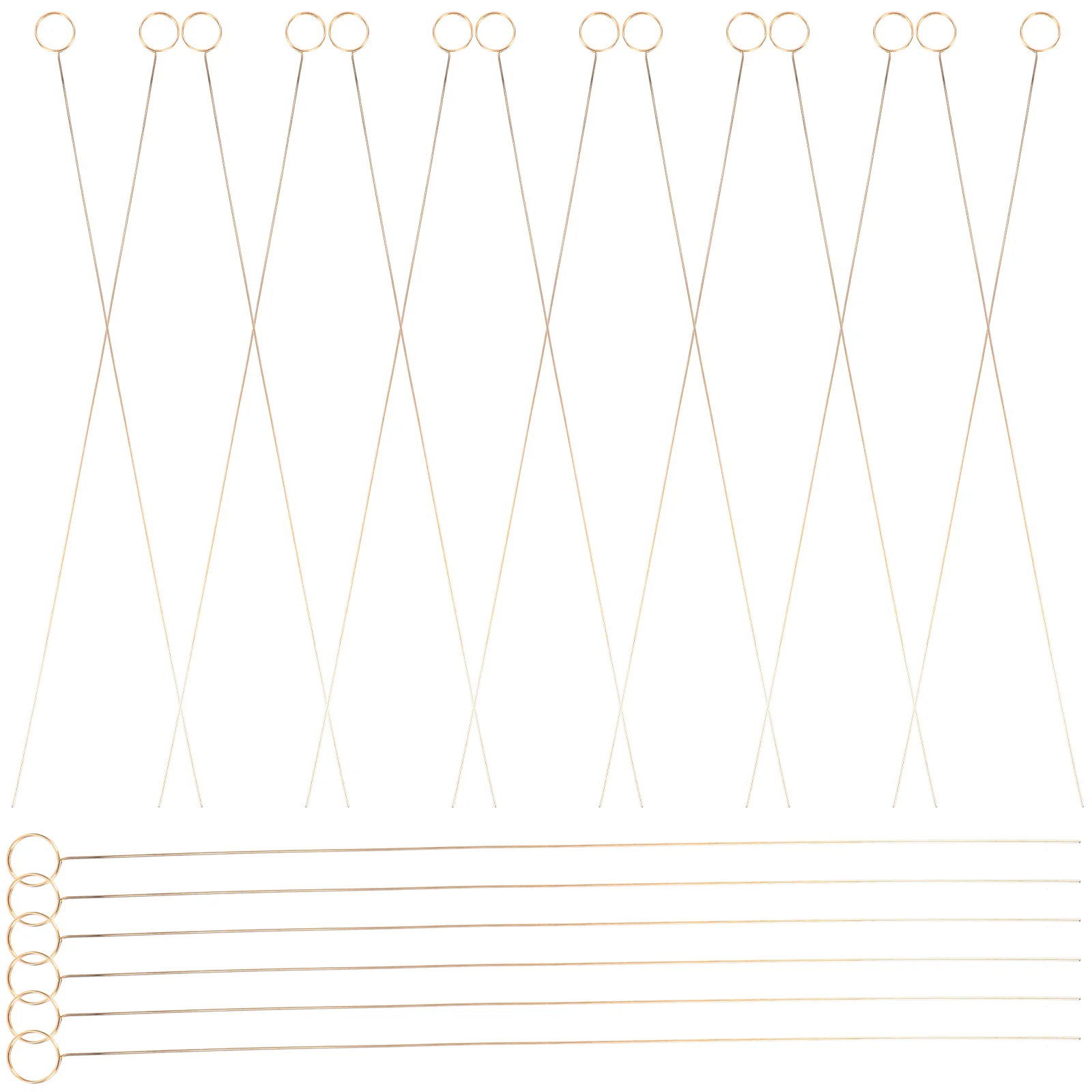 

20pcs Flower Holder Floral Picks Golden Metal Picks for Bouquet Place Cards Photo Memo Clips Simulated Flowers Decor