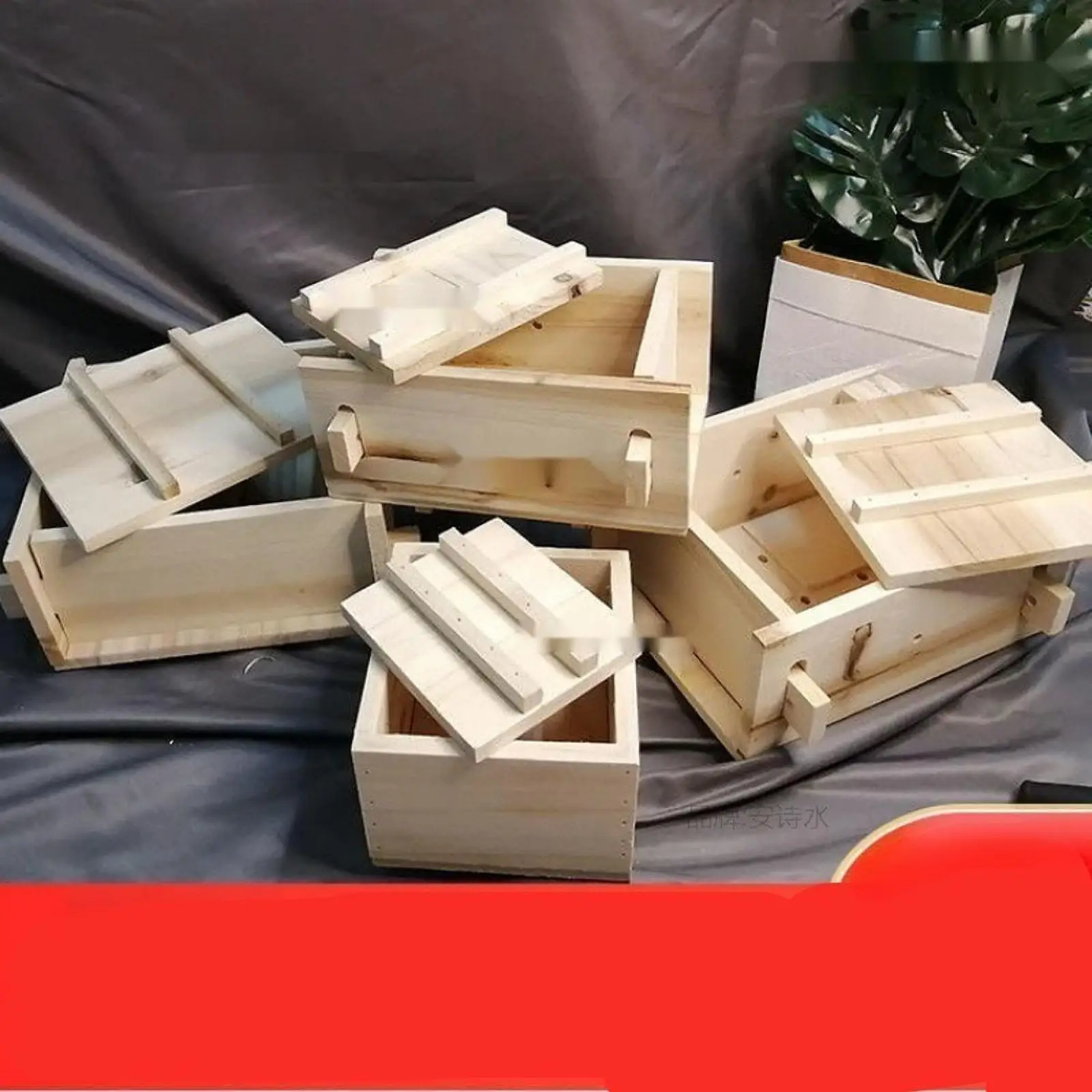 Portable Wooden Tofu Press Mould Box Easy Water Removal Cheese Making Tool for Home Kitchen Soybean Curd