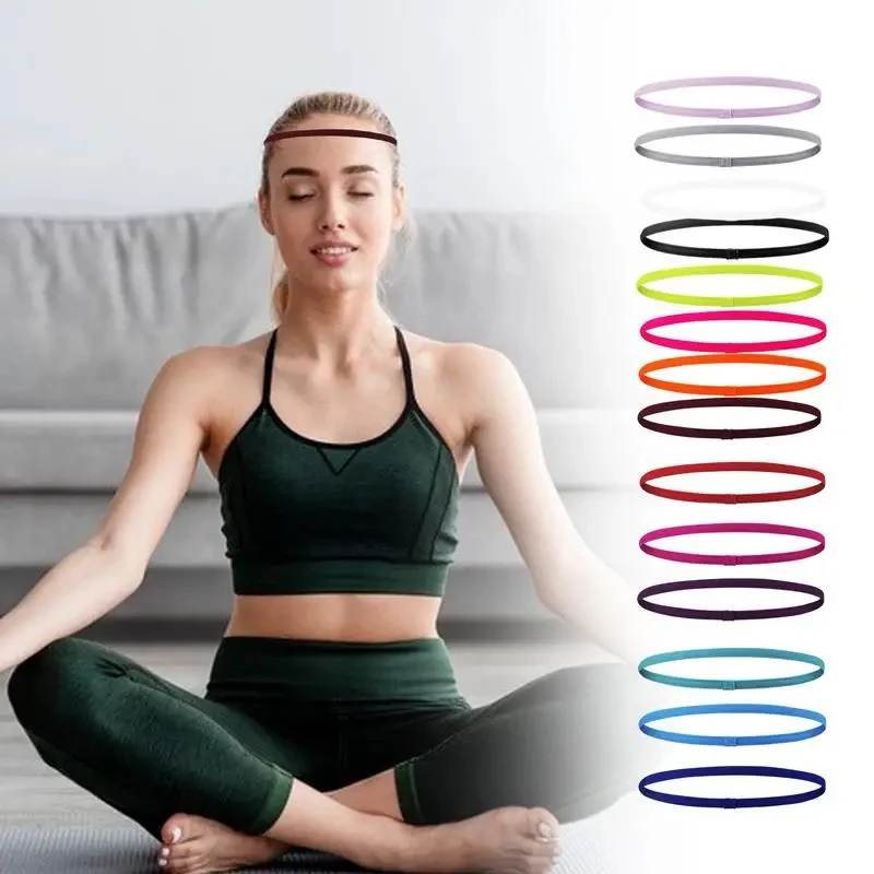 Candy Color Women Men Yoga Hair Bands Sports Headband Girls Sport Anti-slip Sweatband Sports Gym Football Running Sweat Band