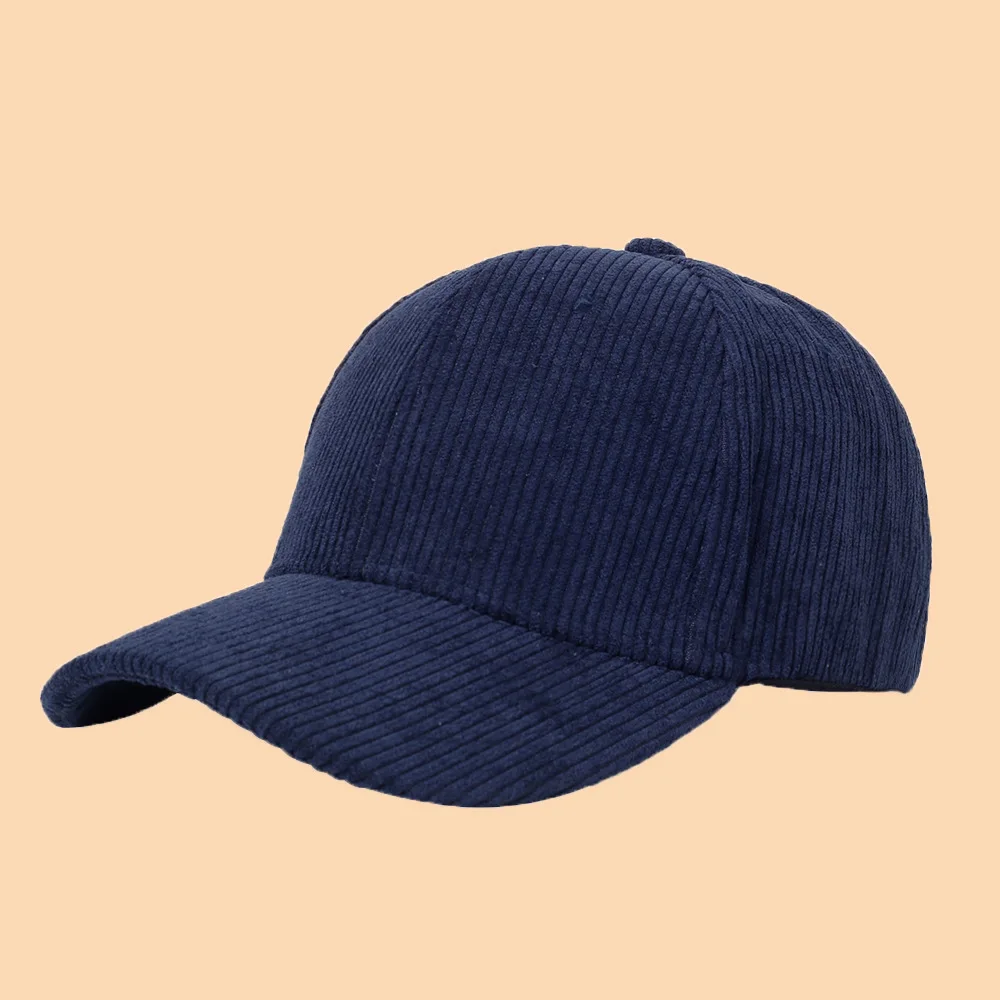 Frühling Herbst Cord Baseball Cap für Frauen Männer Unisex Vintage Solide Snapback Hip Hop Hüte Winter Einstellbare Outdoor Sport Hut – Detail 3